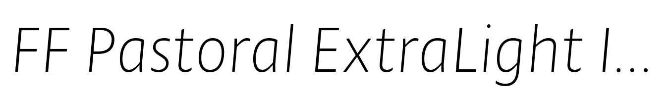 FF Pastoral ExtraLight Italic